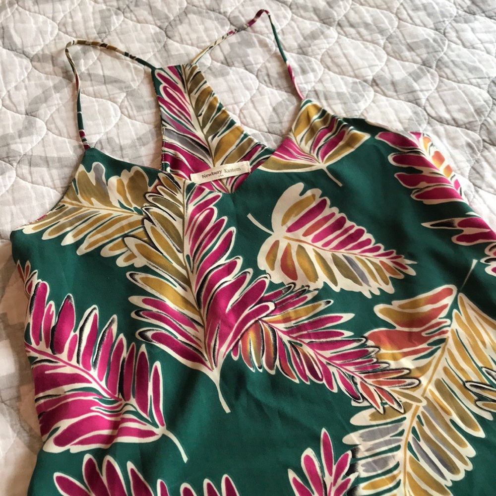 Leaf Print Racerback Tank - Picture 2 of 4